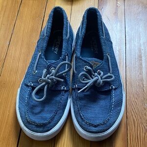 Sperry boys Navy Canvas Boat Shoes